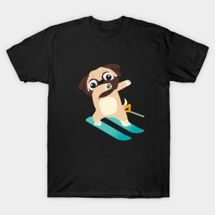 Pug dog water skiing T-Shirt